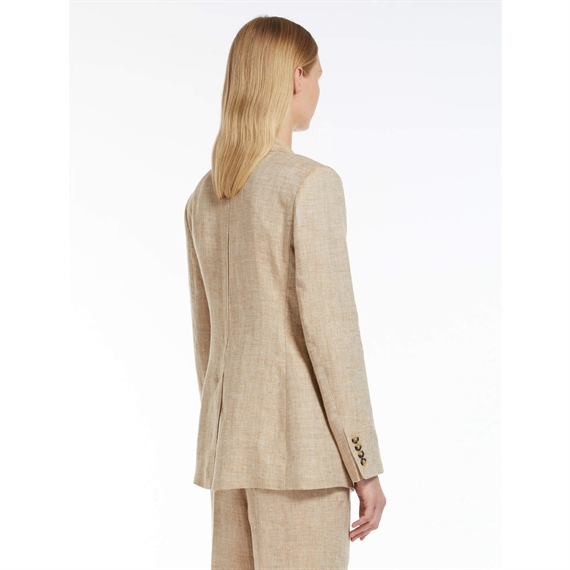 Max Mara Studio Palau Blazer, Beige Herring-Bone